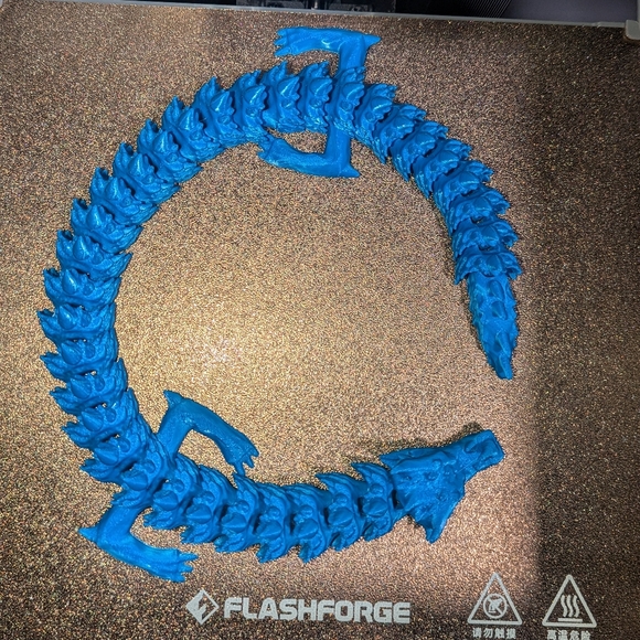 3D Printed Dragon Blue PLA - Picture 3 of 7